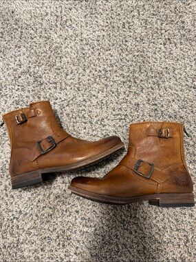 Frye Brown Leather Ankle Boots 6.5 womens